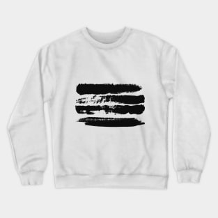 Black brush strokes on white background, monochrome. Print. Crewneck Sweatshirt